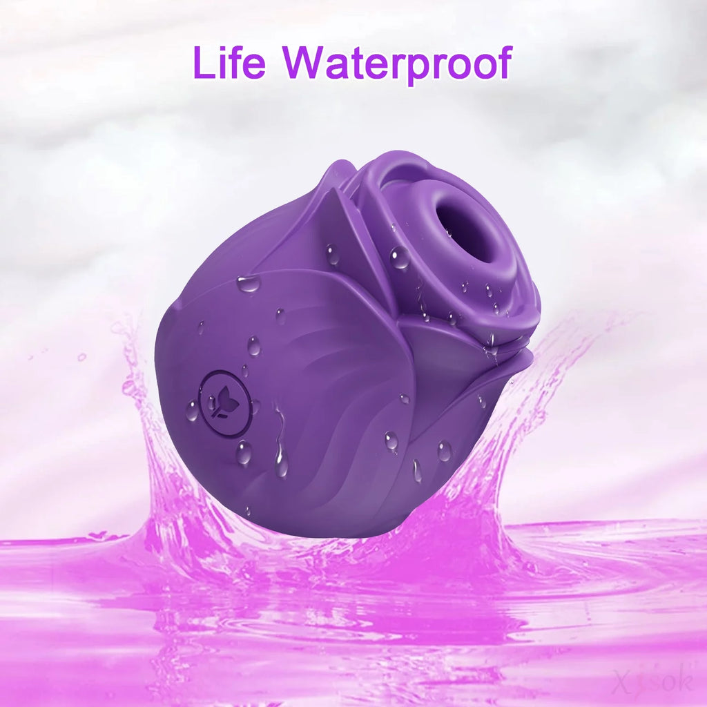 Rose Toy Sucking Vibrator - Purple