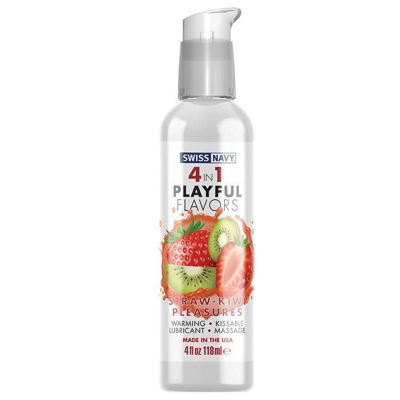 Swiss Navy 4 in 1 Flavored Warming Kissable Water Based Massage Lubricant
