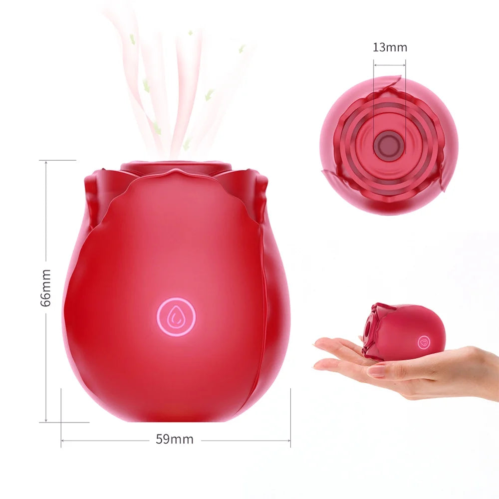Rose Toy Sucking Vibrator (Red)