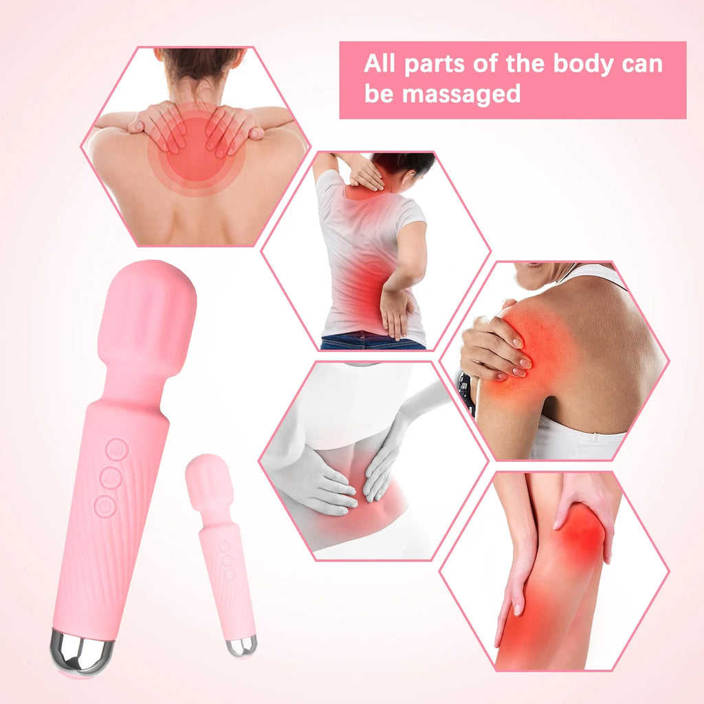 Personal Body Massager Wand Vibrator (20 Modes - 8 Vibrations)