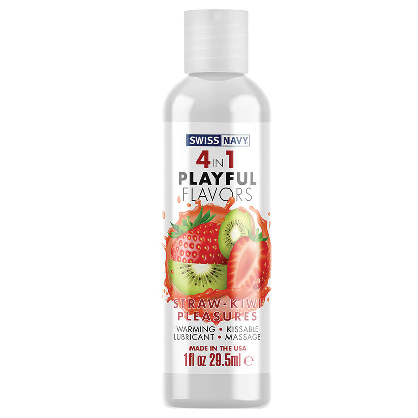 Swiss Navy 4 in 1 Flavored Warming Kissable Water Based Massage Lubricant