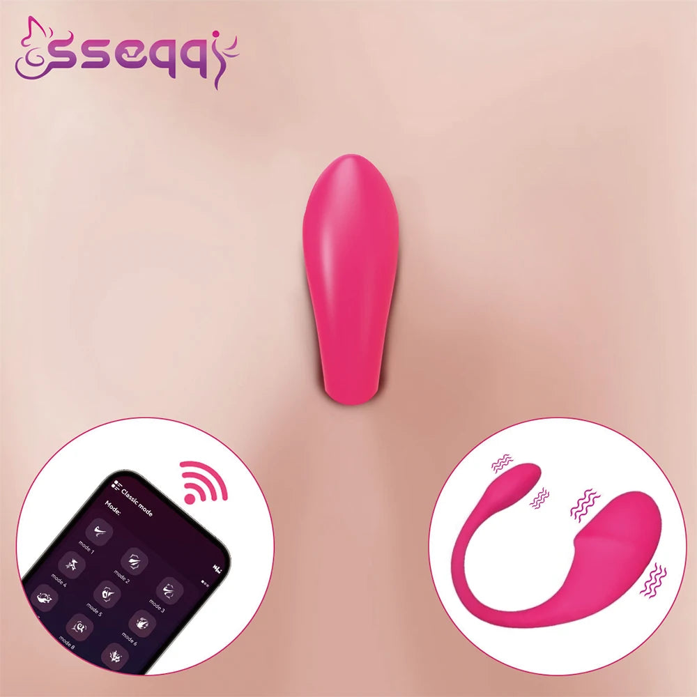 Wireless Bluetooth APP Remote Control G Spot Massager Vibrator for Women and Lovers 