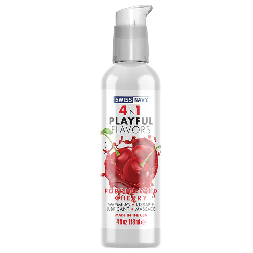 Swiss Navy 4 in 1 Flavored Warming Kissable Water Based Massage Lubricant