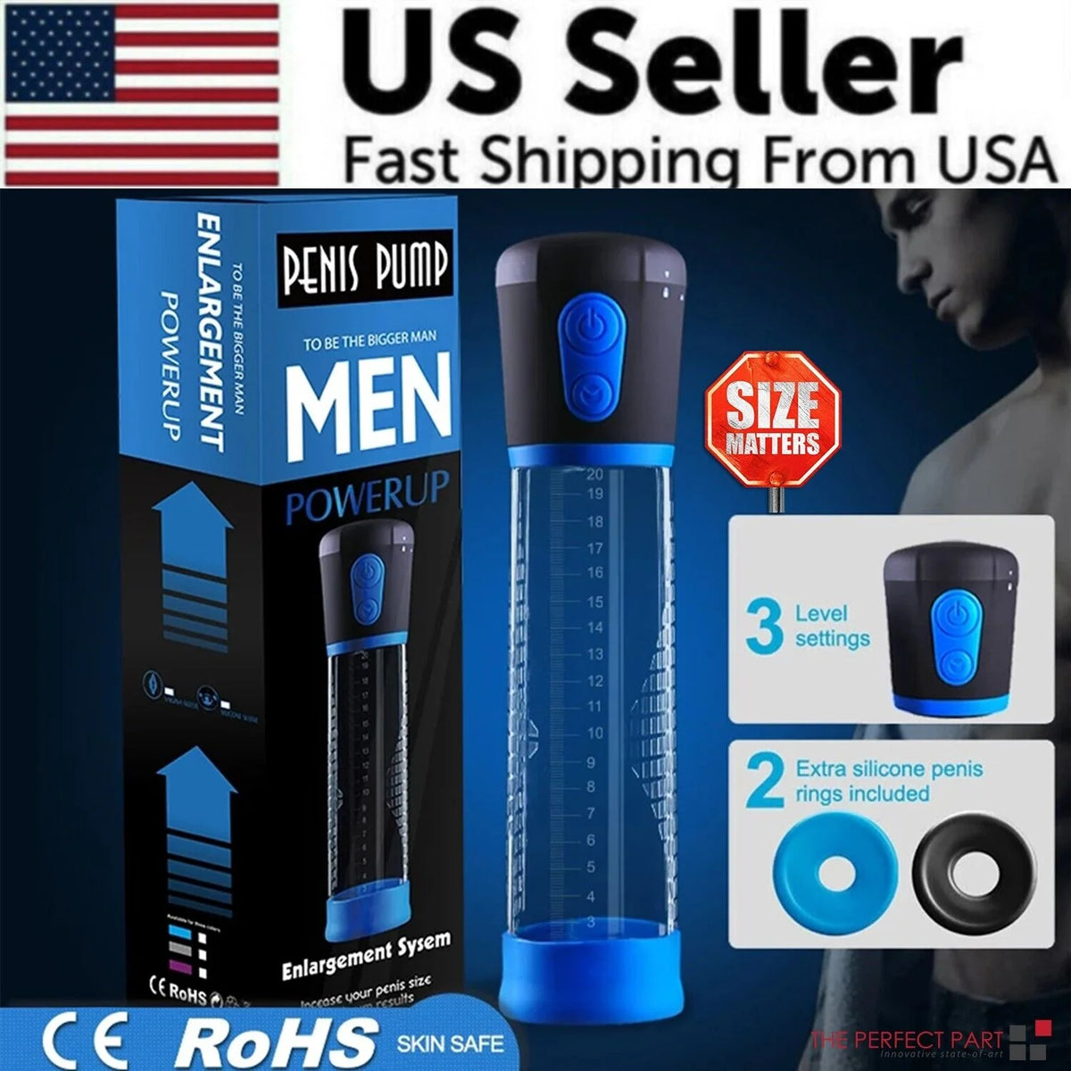Vacuum Penis Pump (Male Enhancement & Erectile Enlargement)