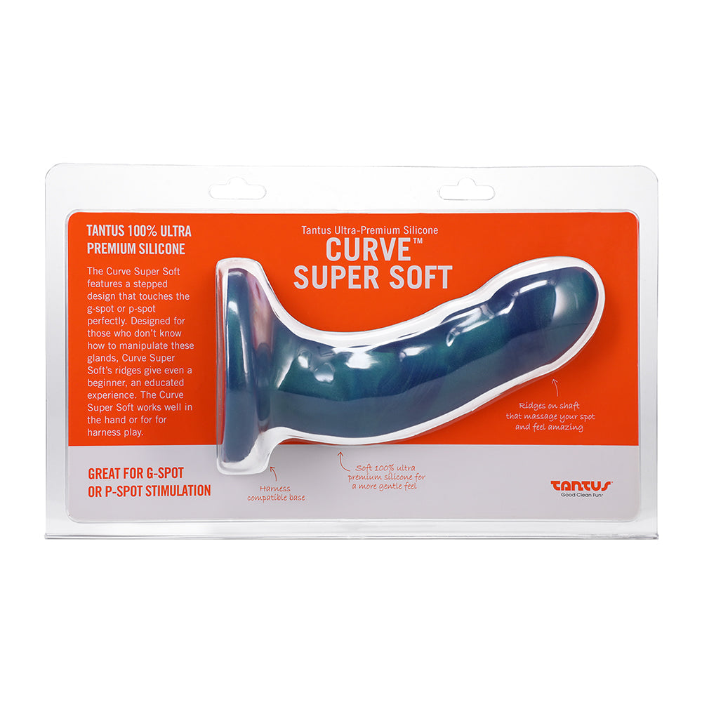 Tantus Curve 6.5 in. Dildo Soft Malachite
