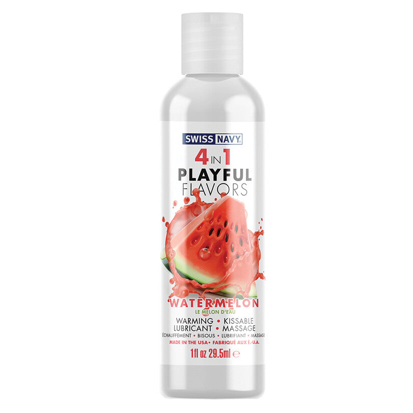 Swiss Navy 4 in 1 Flavored Warming Kissable Water Based Massage Lubricant