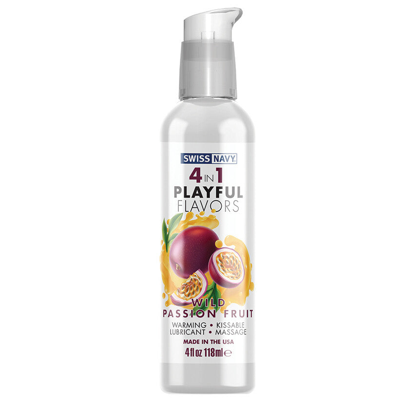 Swiss Navy 4 in 1 Flavored Warming Kissable Water Based Massage Lubricant