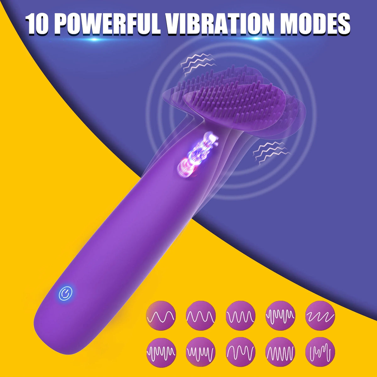 Mini Waterproof Vibrator Wand (10 Vibration Modes)