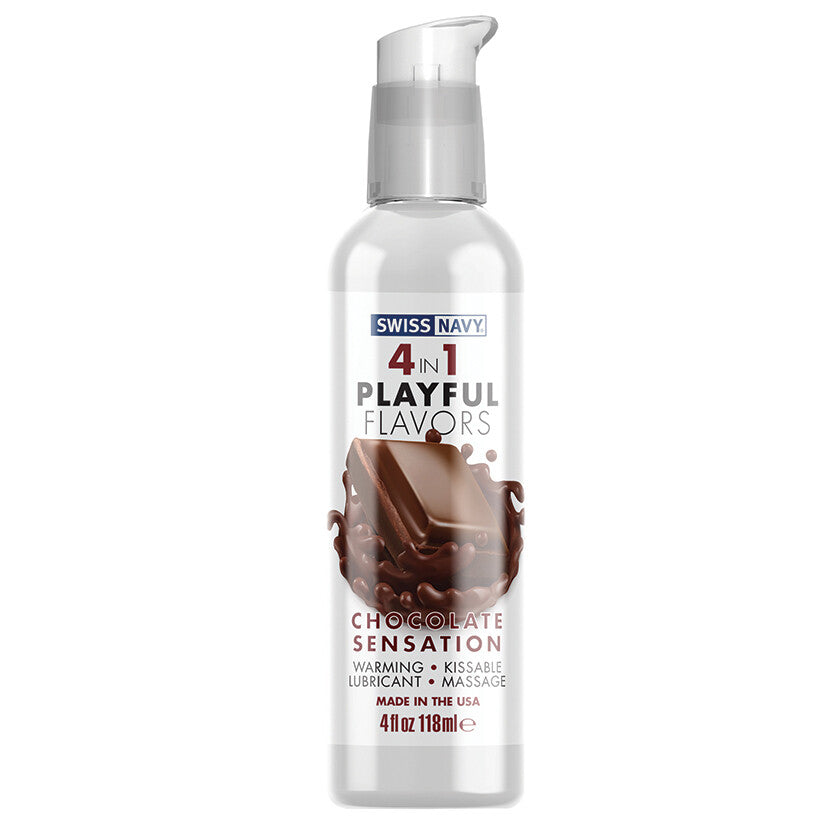Swiss Navy 4 in 1 Flavored Warming Kissable Water Based Massage Lubricant