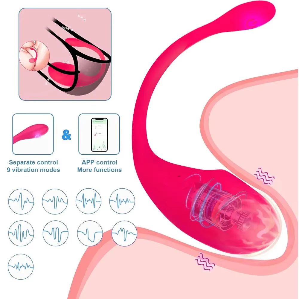 Wireless Bluetooth APP Remote Control G Spot Massager Vibrator for Women and Lovers 