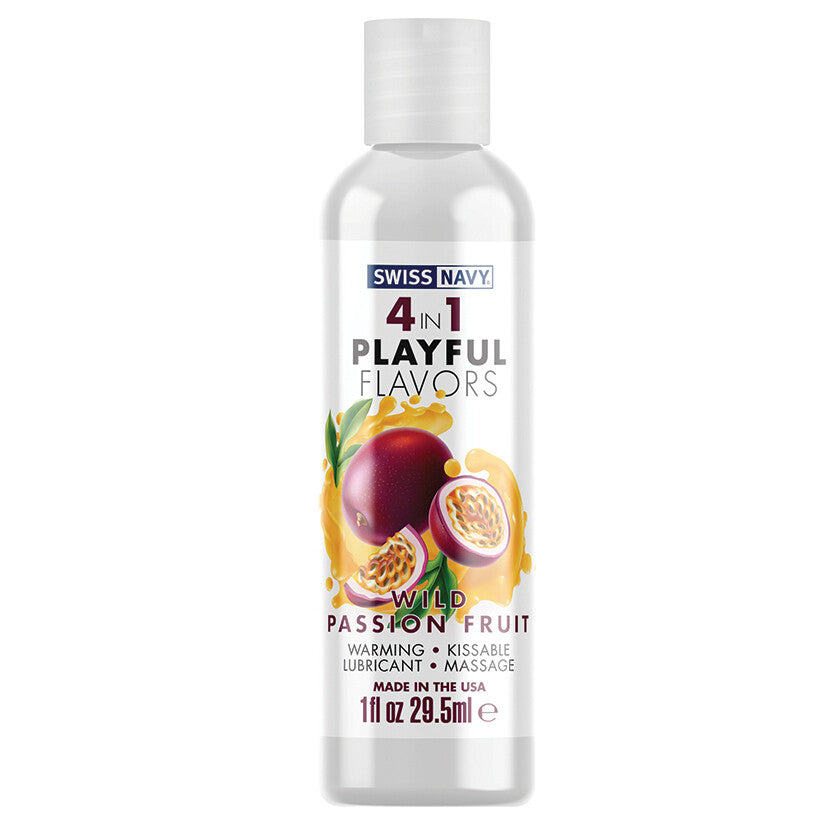 Swiss Navy 4 in 1 Flavored Warming Kissable Water Based Massage Lubricant