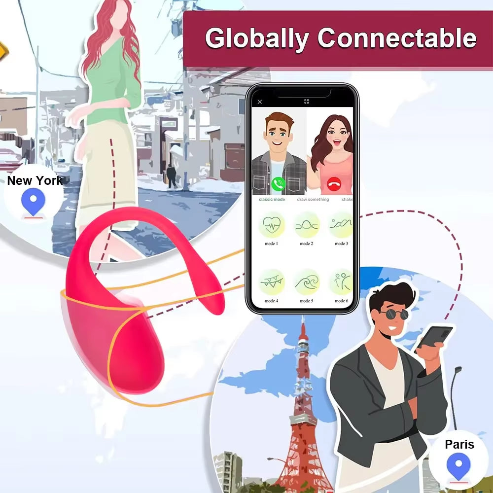 Wireless Bluetooth APP Remote Control G Spot Massager Vibrator for Women and Lovers 