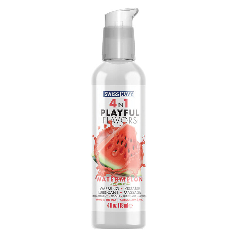 Swiss Navy 4 in 1 Flavored Warming Kissable Water Based Massage Lubricant